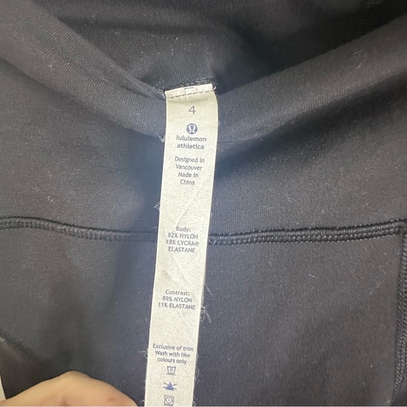 Lululemon Wunder Under 25” Black High Rise Mesh Pants Align Luon Times 7/8 - Picture 5 of 6